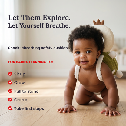 Let them explore, let yourself breathe — shock-absorbing safety cushion for babies learning to sit, crawl, pull to stand, cruise and take first steps